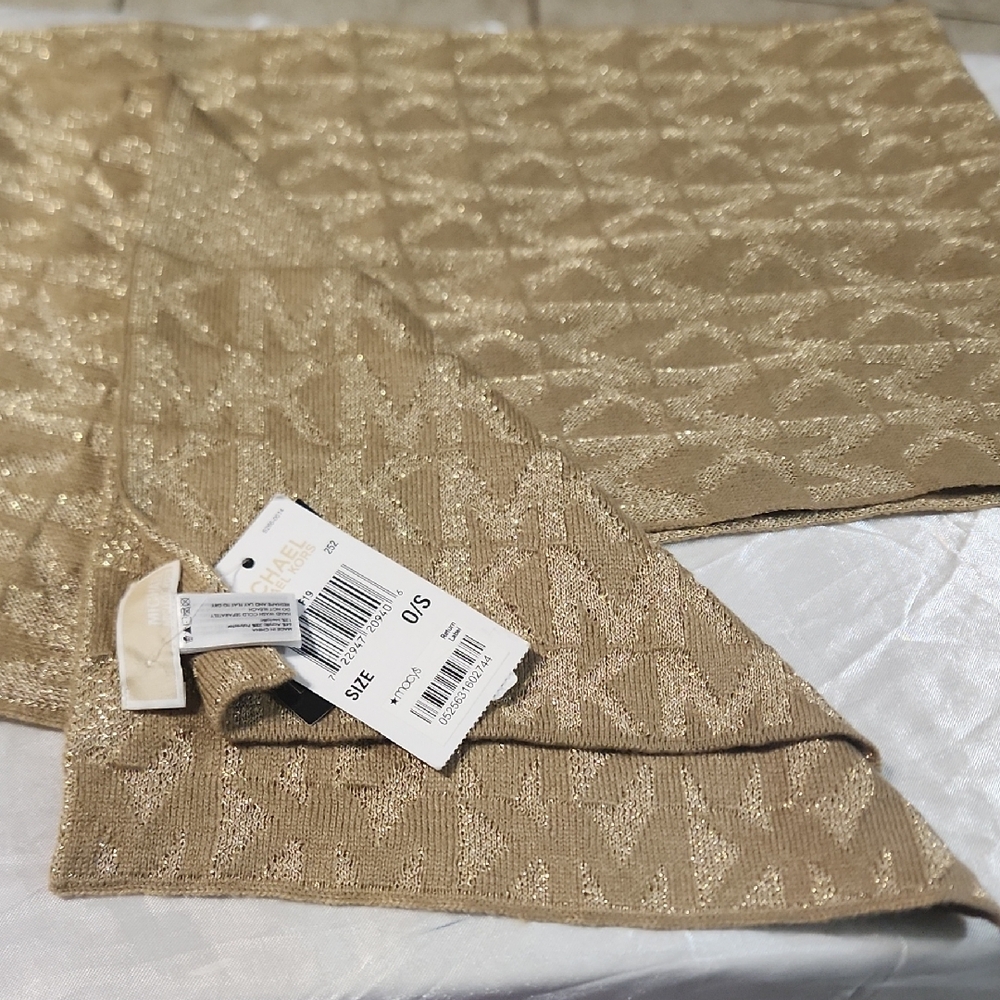 Michael Kors Gold Textured Scarf